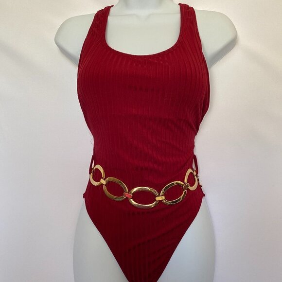 Cranberry One Piece Bathing Suit - Picture 1 of 12